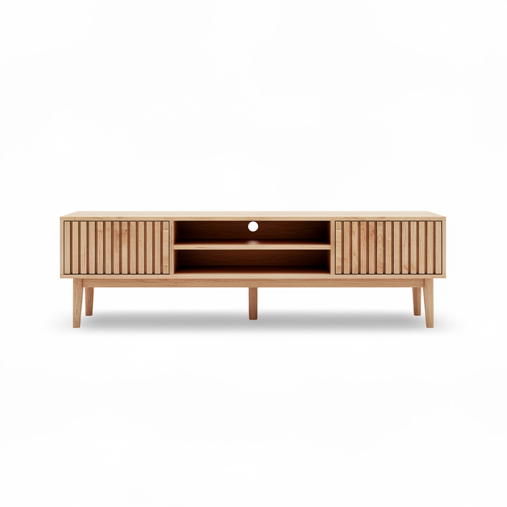 Houten Woonkamer TV-stand - 150x140x48cm, met Opbergruimte