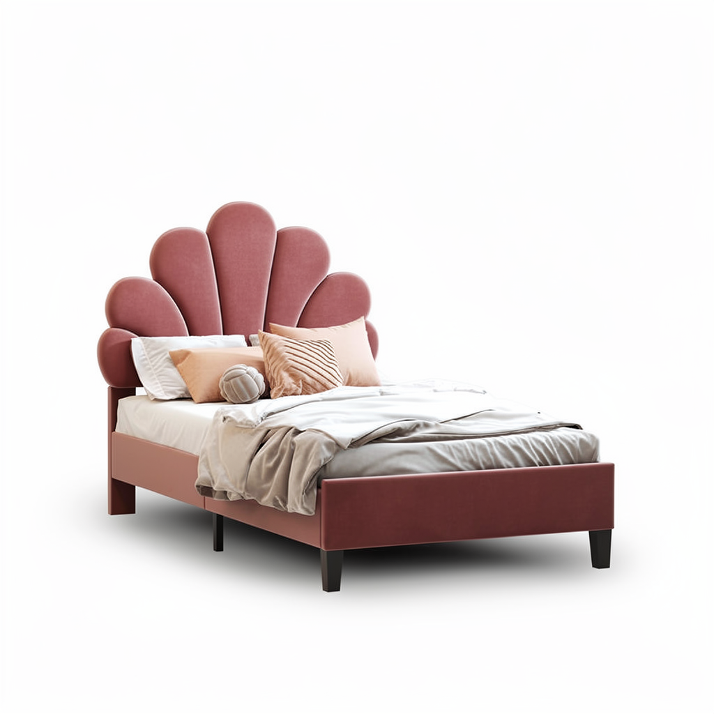 Bedframe - met Bloemmotief - lattenbodem - Gastbed