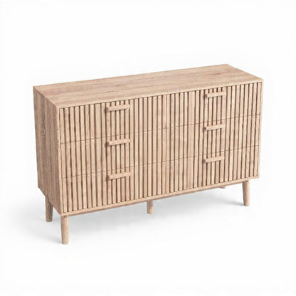Houten Ladekast - 4 of 6 Laden - Houtlook of Walnoot, 60 × 34 × 91 cm / 100 × 34 × 73 cm